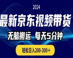 京东视频赚钱，无脑搬运，每天5分钟，轻松月入6000+