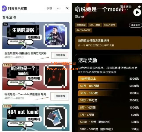 抖音音乐副业赚钱项目,一个视频利润1000+