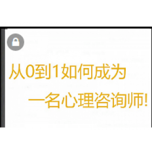 这是全套！壹心理咨询技术与精神治愈疗法入门课程，助你成为心理咨询师（35G）