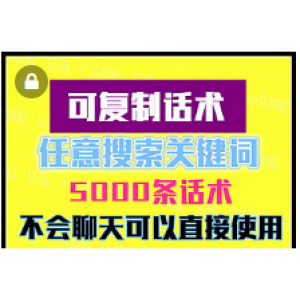 可复制聊天话术，轻轻松松变成聊天高手，微信QQ套路如此简单