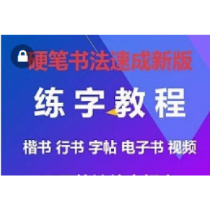 硬笔毛笔书法教学视频教程全套行书楷书草书隶书田英章钢笔练字（10G）