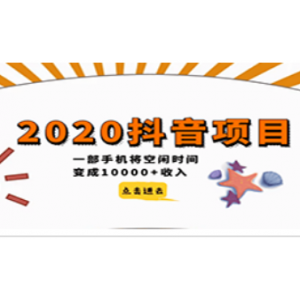 2020抖音项目开车，一部手机月入10000+