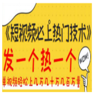 《短视频必上热门技术》揭开搬运+原创视频的爆品技巧教程