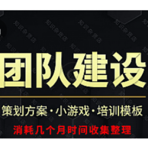 公司团队建设小游戏培训，活动策划团建方案户外拓展训练资料下载