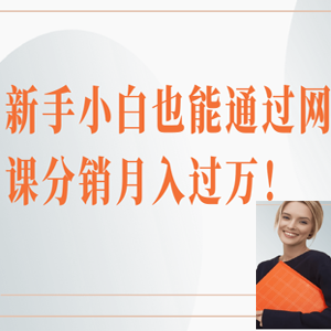 新手小白也能通过网课分销月入过万！「视频教程」
