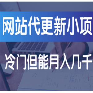 网站代更新小项目，小众但能月入几千 「视频教程」