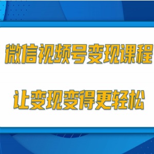 微信视频号变现项目:0粉丝冷启动项目和十三种变现方式（视频教程）
