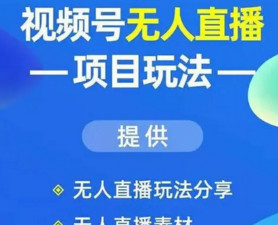 视频号无人直播挂机项目，有微信就可以做，可以批量【教程+工具】
