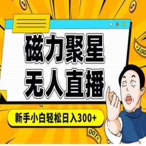 最新快手磁力聚星玩法，24小时无人直播，每天最少都几百米