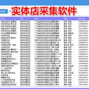 价值1k实体店采集工具